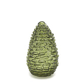 Decoro Pigna LED in Vetro Verde H22 D13,5 - EDG Enzo De Gasperi