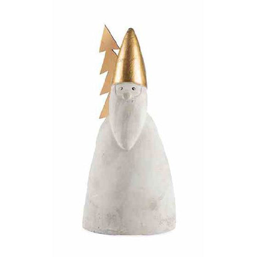 Babbo Natale stilizzato in cemento con albero H12 - 1214412