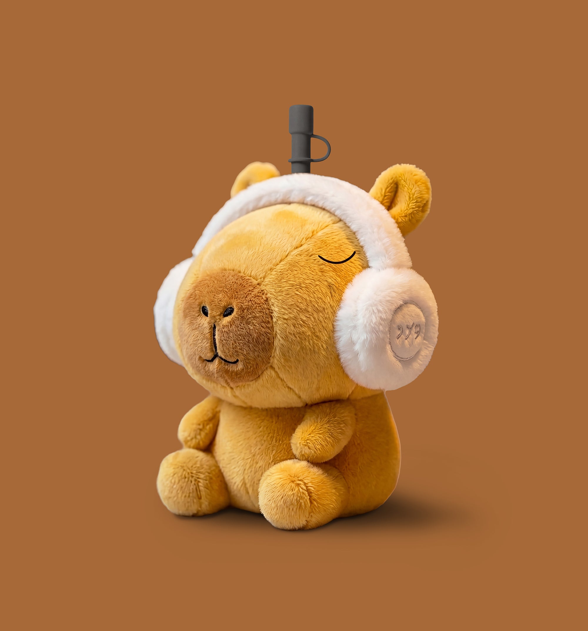 Borraccia termica Asobu Fuzzie Capybara 0,36 L con rivestimento in peluche