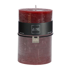 Candela rosso ciliegia cilindrica H15x10: candele di cera colorate - 98930