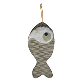 Decoro da appendere a forma di pesce colore grigio H50 - 2224002