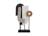 Oggetto Decorativo Arte Astratta H53,50 CM – Present Time | Scultura Moderna per Interni di Carattere - PT4281MC