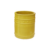 Vaso Cilindrico Glaze Atlas Capri EDG H50 D42 in Ceramica Gialla - Design Italiano