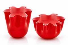 Vaso Drappo in Pasta di Vetro Rosso – EDG Enzo De Gasperi