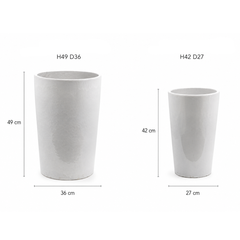 Vaso Glaze Bianco in Ceramica Liscia EDG Enzo De Gasperi