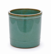 Vaso Glaze Cilindro H23 D24,5 Turchese EDG | Cachepot in Ceramica Smaltata