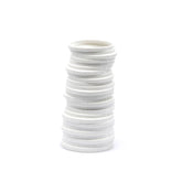 Vaso Monete H31 | Vaso in ceramica bianca collezione EDG - Enzo De Gasperi - 019993