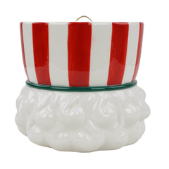 Vaso Schiaccianoci rosso in ceramica H16,8 cm vista posteriore