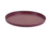 Present Time - Vassoio Tondo Ø25 CM in Metallo Malva Scuro - PT4239PU