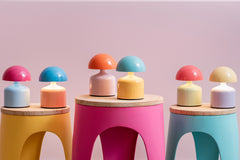 Lampada da Tavolo Funky Impetu Rosa Chiaro e Arancio H15 D10 CM | Lampade Colorate di Design - LM2259LP