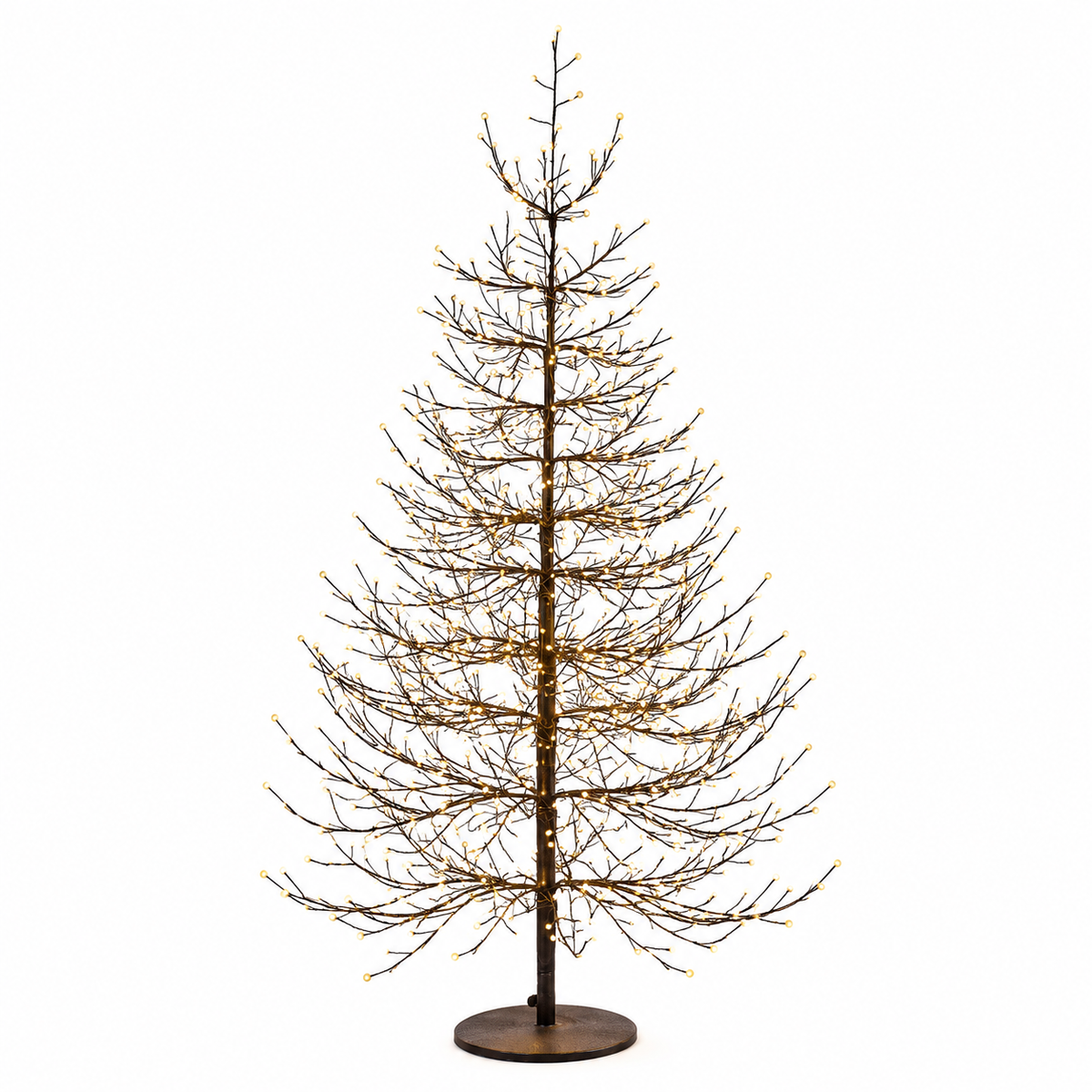 Albero LED Faggio Luminoso Black H 150 cm EDG Enzo De Gasperi con 1440 MicroLED a luce calda