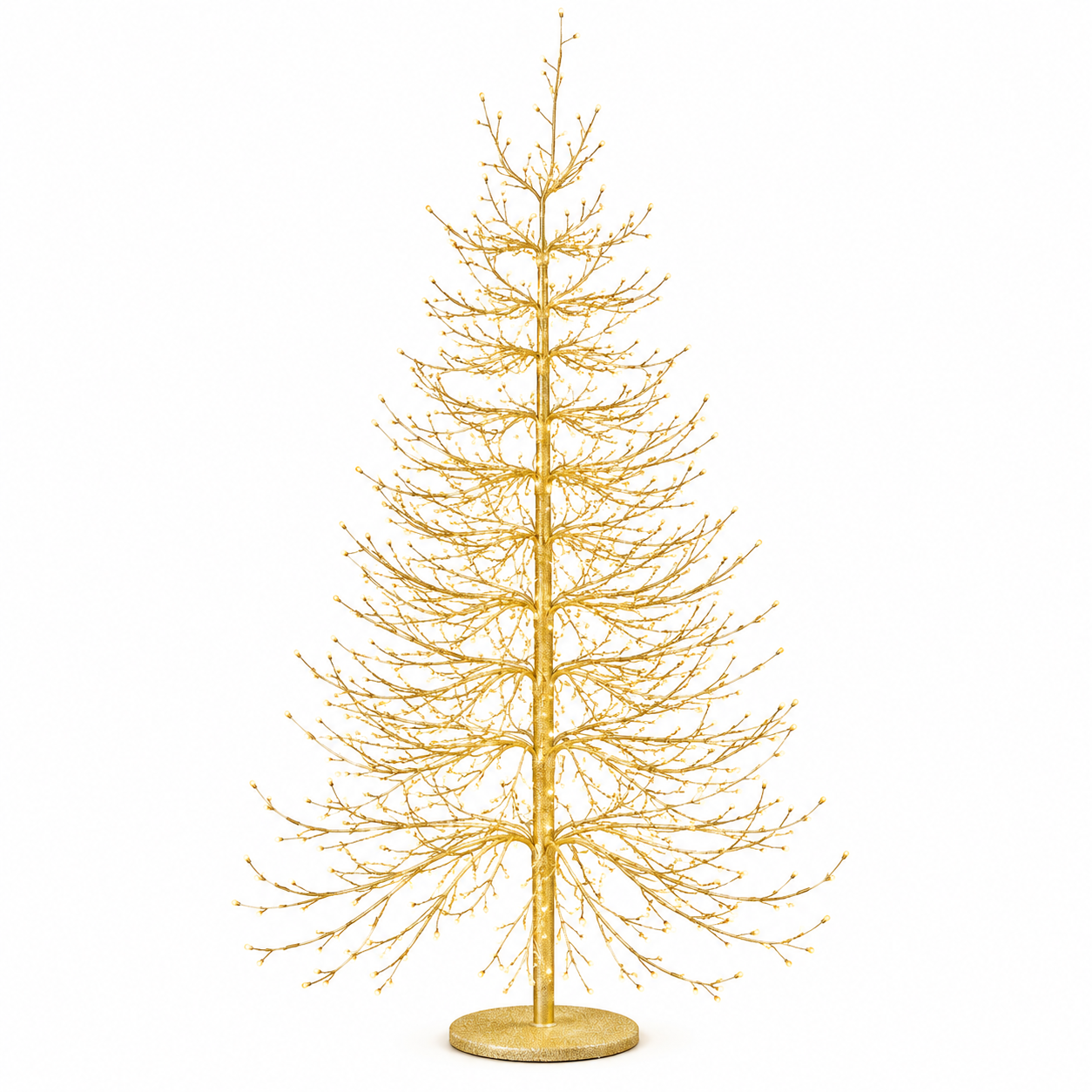 Albero LED Faggio Luminoso Oro H 150 cm EDG Enzo De Gasperi con 1440 MicroLED luce calda