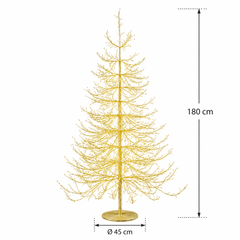 Albero LED Faggio Luminoso Oro H 180 cm EDG Enzo De Gasperi con 1940 MicroLED luce calda e dimensioni