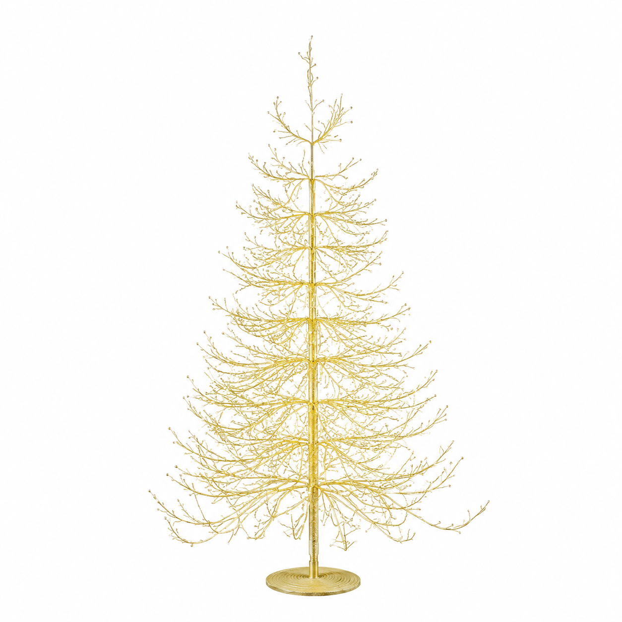 Albero LED Faggio Luminoso Oro H 180 cm EDG Enzo De Gasperi con 1940 MicroLED a luce calda