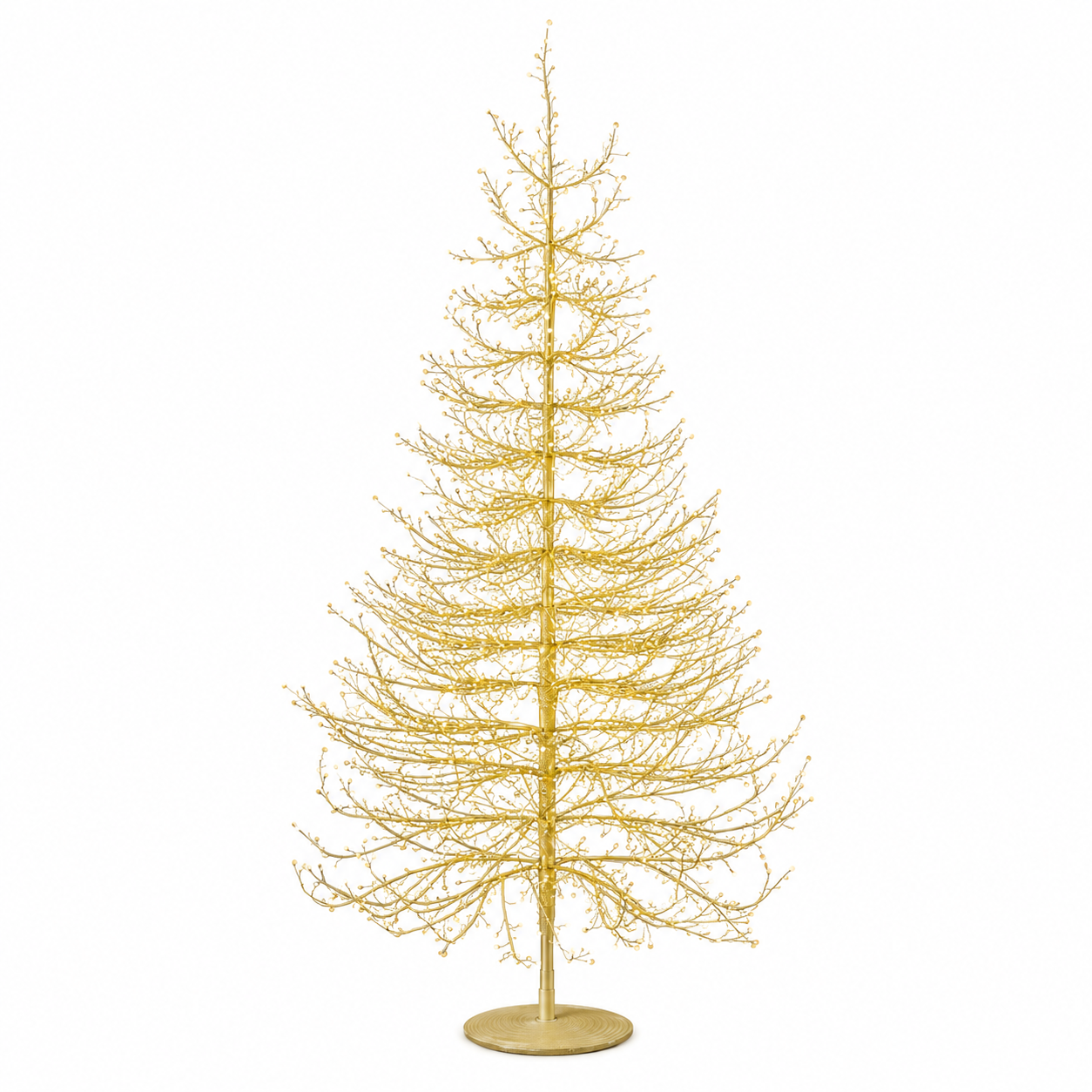 Albero LED Faggio Luminoso Oro H 210 cm EDG Enzo De Gasperi con 2690 MicroLED a luce calda