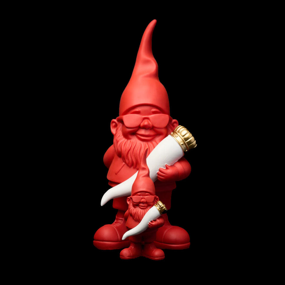 Statuetta In Poliresina Nano Bernardo Lucky Rosso H29 Cm - NANO291091