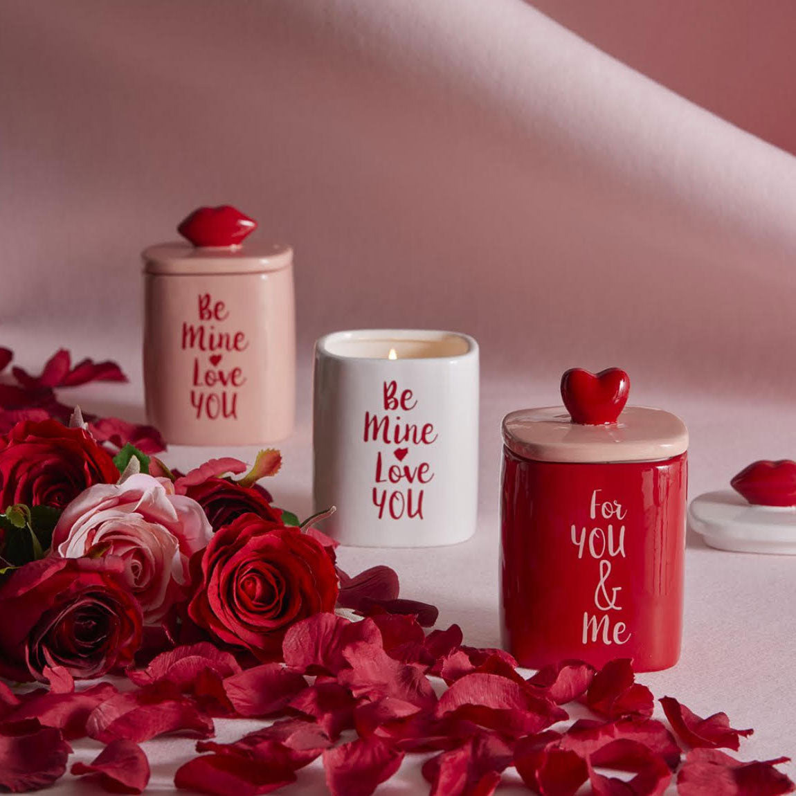 Candela Profumata Heart Rosa H13 L8 | Candele profumate per San Valentino - 610006-Rosa