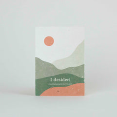 Cartolina Piantabile “I Desideri che si Piantano si Avverano” – Biglietto Ecologico con Semi di Fiore di Ontano