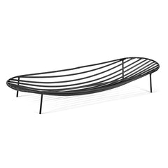 Centrotavola Ovale Nana in metallo nero H6 - B7220103
