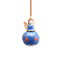 Decoro Angelo campana Azzurro | Decori natalizi da appendere EDG - 019463-azzurro