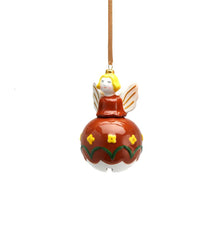 Decoro Angelo campana Rosso | Decori natalizi da appendere EDG - 019463-rosso