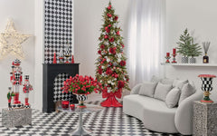 Portacandela Scacchi H15 D14 in poliresina – Decorazione natalizia elegante EDG Enzo De Gasperi