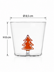 Tumbler Sweet & Candy Ichendorf Milano con albero di Natale Pan di Zenzero H8 D8,5 Cm