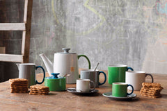 My Tea Pot: teiera bianca-grigia in ceramica Jansen CO - JC1139