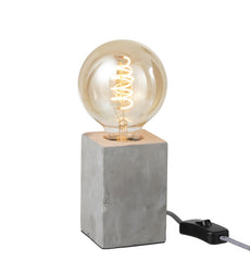 Lampada da tavolo in cemento grigio : Lampade di design in cemento - 93764