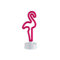 Lampada a batteria decorativa neon LED Fenicottero H23,5 - 91451-fenicottero