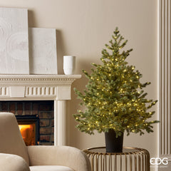 Pino Argentato con 480 LED H120 X D99 | Alberi di Natale con Luci Led Integrate EDG - 686052