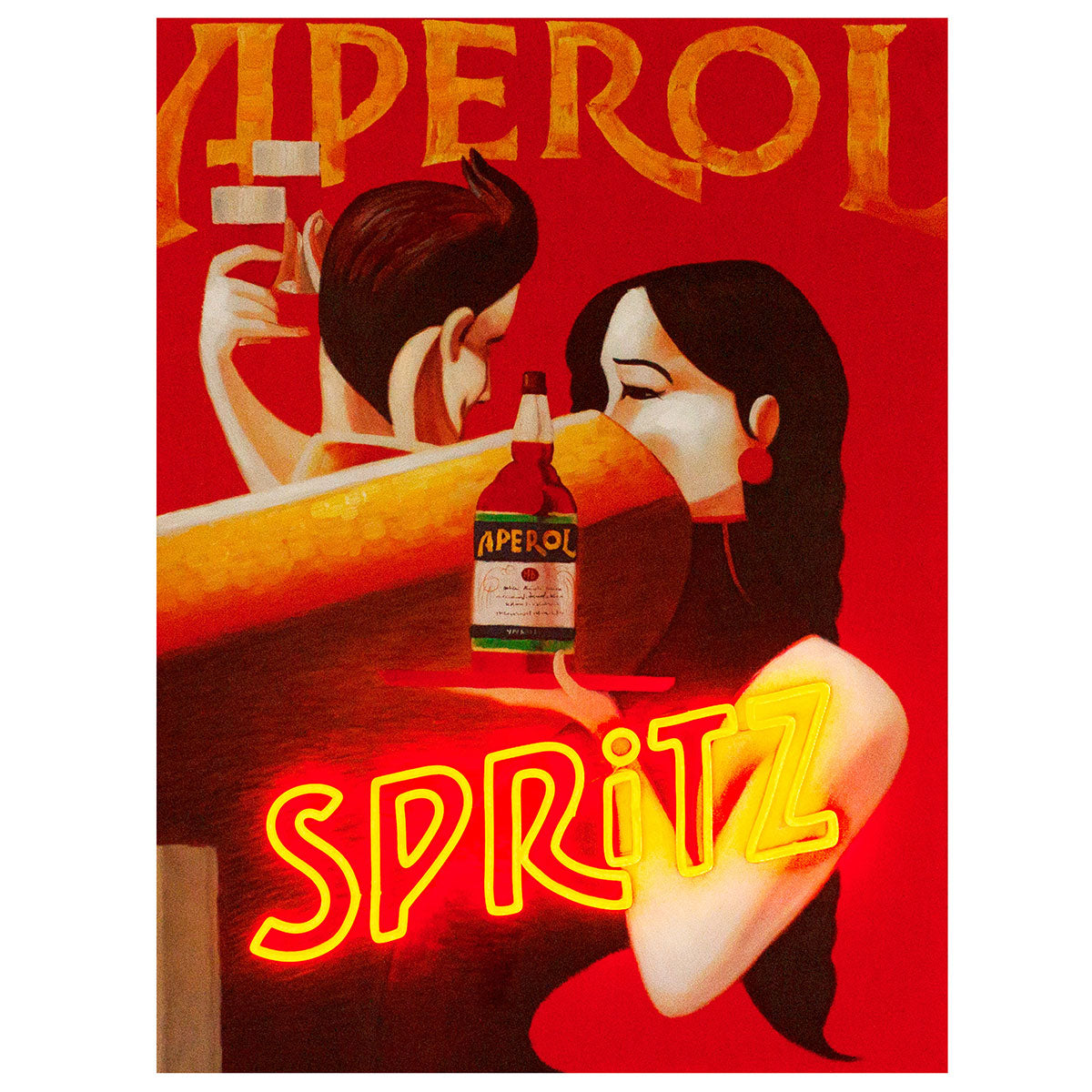 Tela Con Neon Cocktail Spritz - DK-PAINT-S-SPRITZ