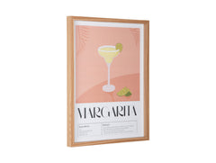 Wall Art Margarita &ndash; Present Time | Quadro Decorativo H41,5 X L31,5 con Ricetta Cocktail per Cucina o Angolo Bar - PT4285