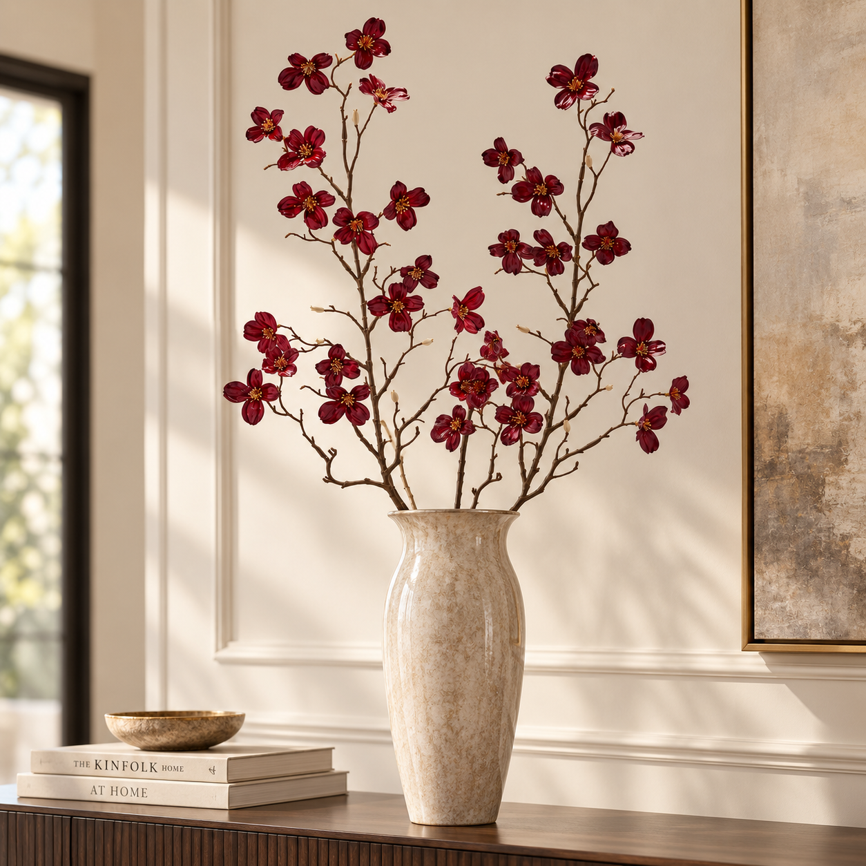 Ramo Cornus Glossy Bordeaux EDG Enzo De Gasperi H 85 cm ambientato