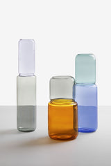Vaso Revolve H35 Smoke - Petrolio| Vasi in vetro Ichendorf - 09366098