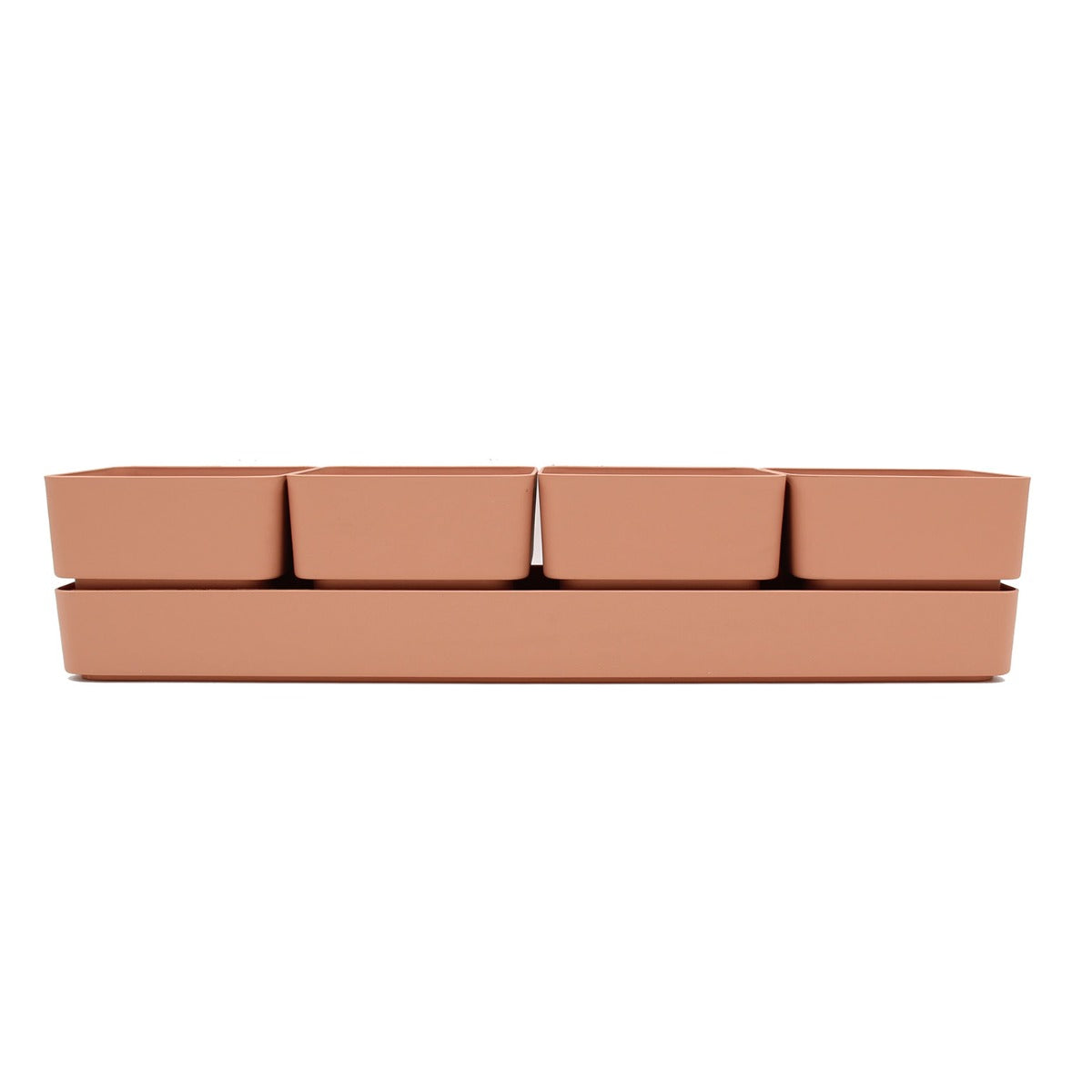 Set cassetta sierra Rosa 48 | Vasi di design in plastica colorata TERAPLAST - 08769048-312