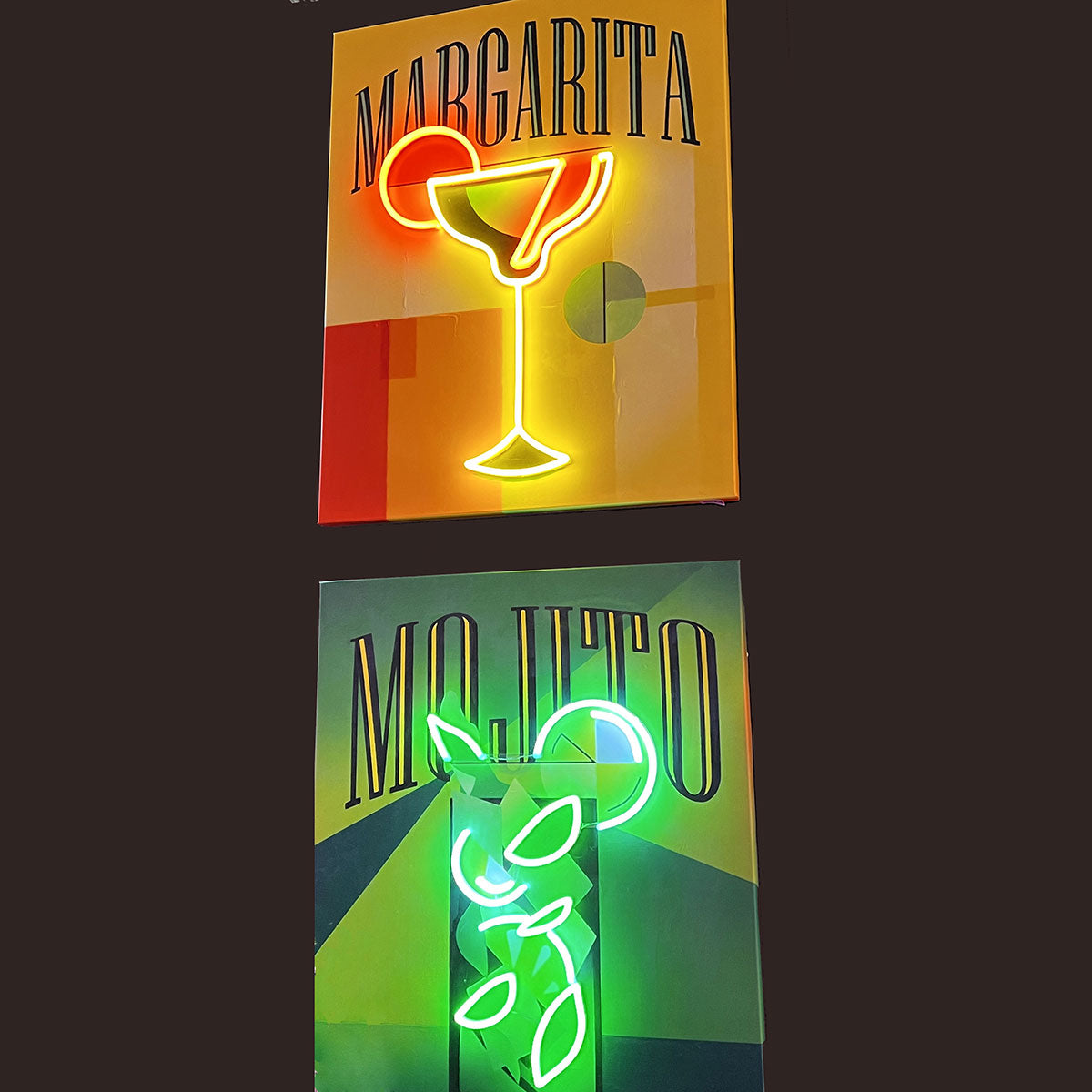 Tela Con Neon Cocktail Margarita - DK-PAINT-RITA
