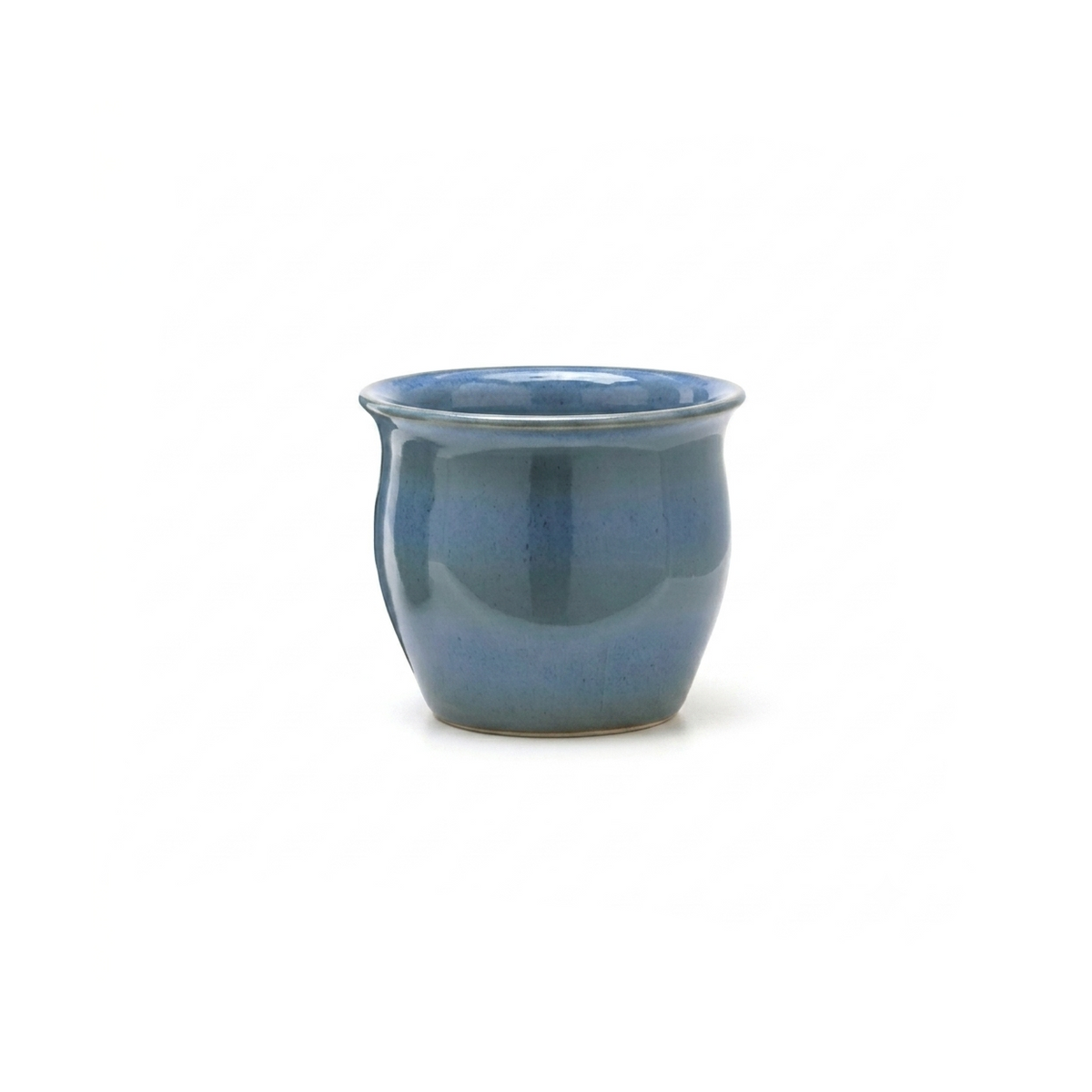 Vaso Cachepot Bombato in Terracotta Azzurra H20 D23 EDG Enzo De Gasperi