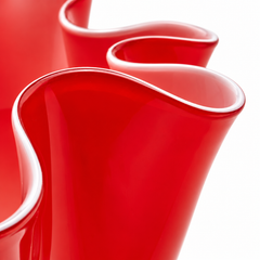 Vaso Drappo in Pasta di Vetro Rosso – EDG Enzo De Gasperi