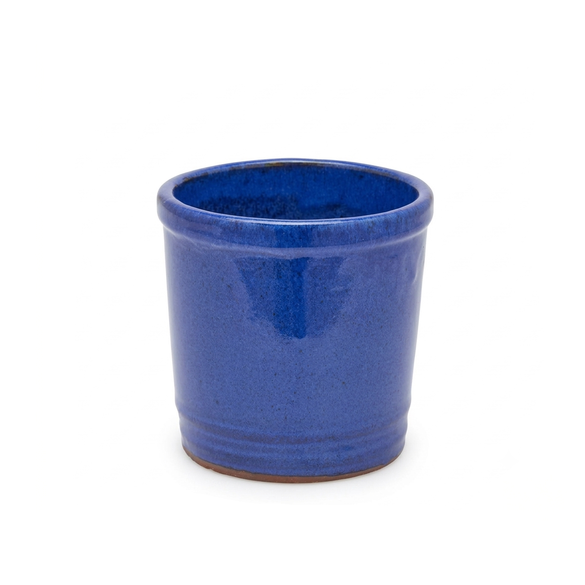 Vaso Glaze Cilindro H18 D18 Blu EDG | Cachepot in Ceramica Smaltata