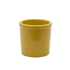 Vaso Glaze Cilindro H18 D18 Giallo EDG | Cachepot in Ceramica Smaltata