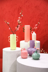 Vaso Mobeen Viola Con Manici Gialli - Stile e Colore per la Tua Casa - 725775