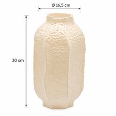 Vaso Primordial Avorio EDG Enzo De Gasperi in vetro con dimensioni H 30 × Ø 16,5 cm