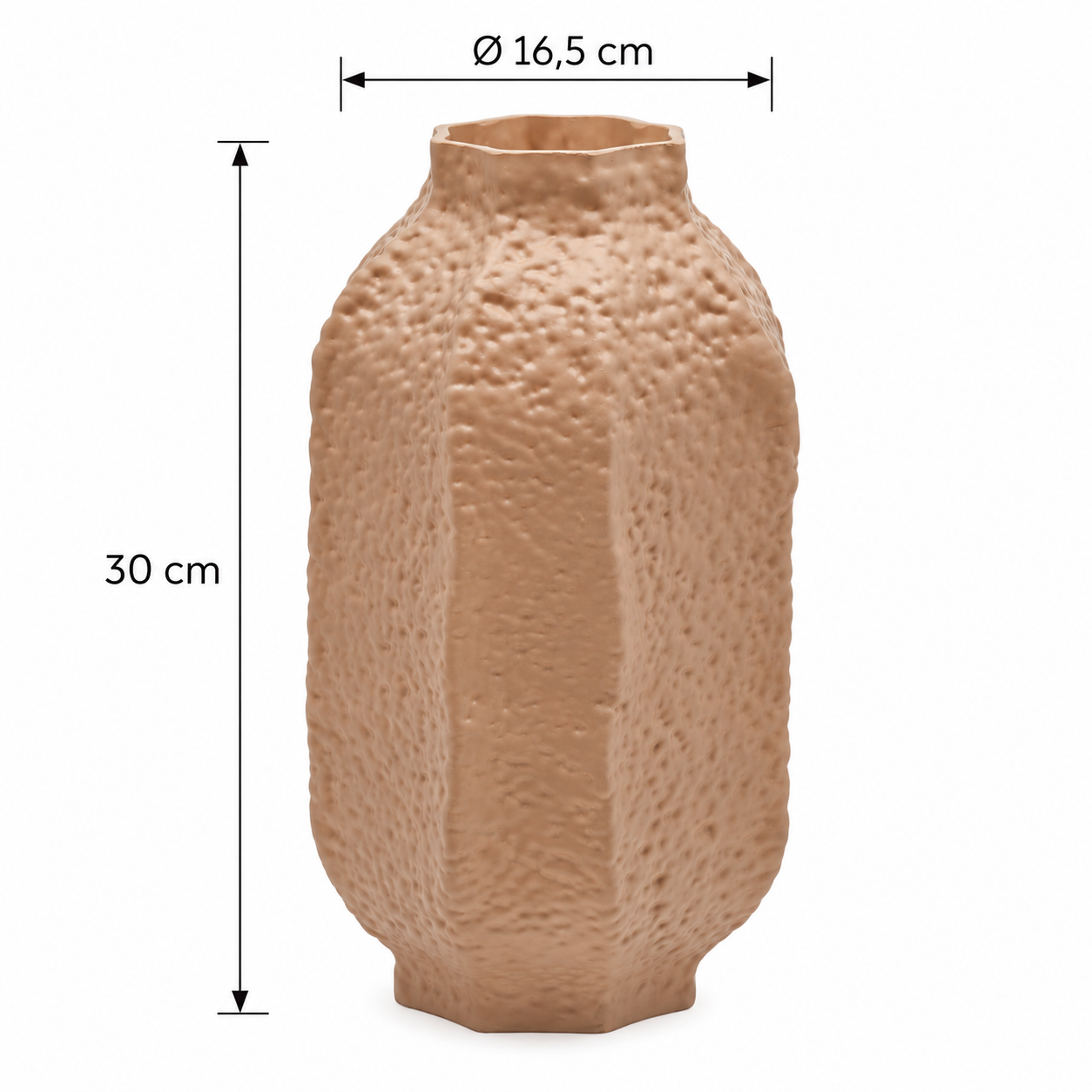 Vaso Primordial Marrone EDG Enzo De Gasperi in vetro con dimensioni H 30 × Ø 16,5 cm e superficie materica