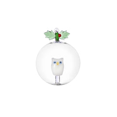 Palla di Natale Agrifoglio e Gufo collezione Woodland Tales Ichendorf Milano